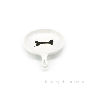 Keramik -Haustierschüssel mit Griff